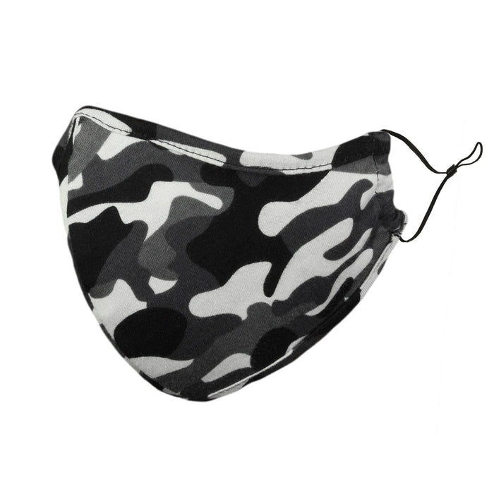 Dalix Youth Camo Cloth Face Mask Reusable Adjustable Nose Bridge Piece Washable Made in USA