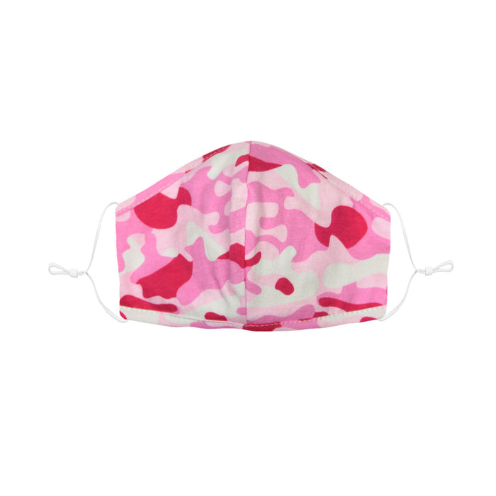 Dalix Youth Camo Cloth Face Mask Reusable Adjustable Nose Bridge Piece Washable Made in USA