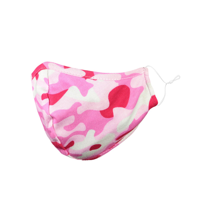 Dalix Youth Camo Cloth Face Mask Reusable Adjustable Nose Bridge Piece Washable Made in USA