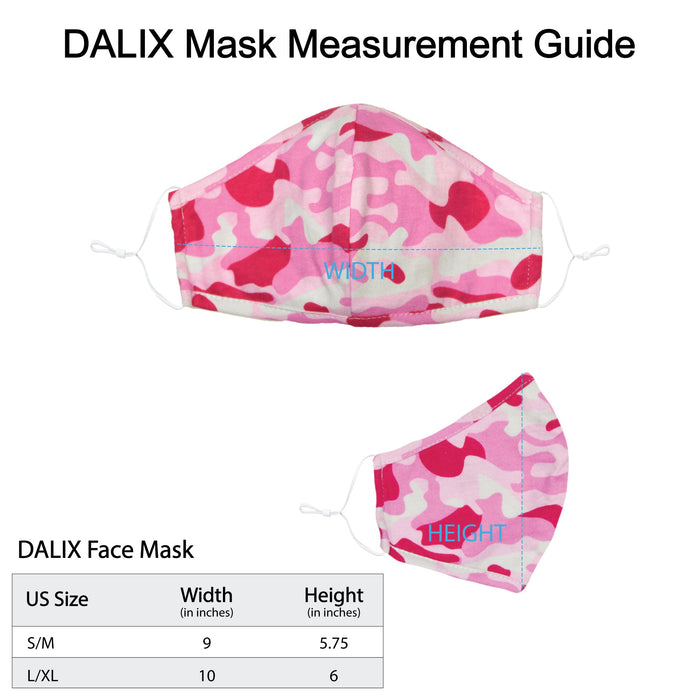Dalix  Camo Cloth Face Mask Adjustable Nose Piece Reuseable Washable Made in USA