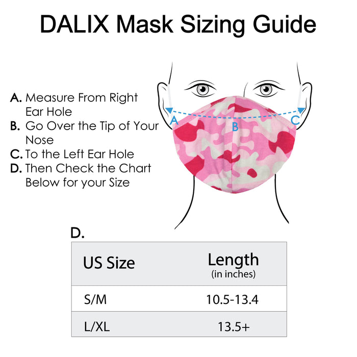 Dalix  Camo Cloth Face Mask Adjustable Nose Piece Reuseable Washable Made in USA
