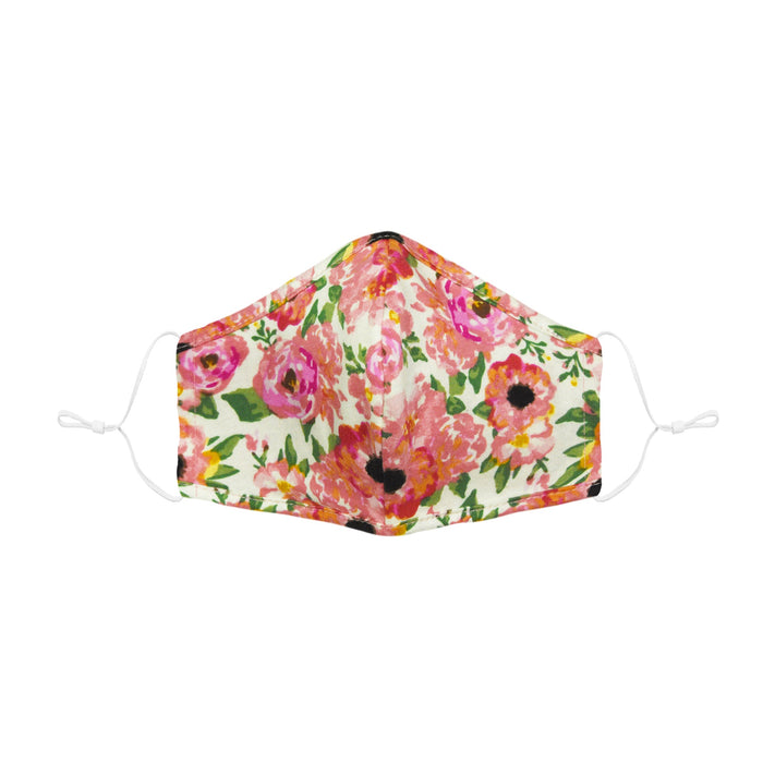 Dalix Youth Floral Cloth Face Mask Reuseable Washable Made in USA - XXS-XS Size