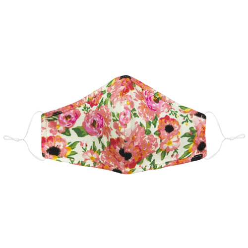 Dalix Floral Cloth Face Mask Adjustable Nose Piece Reuseable Washable Made in USA