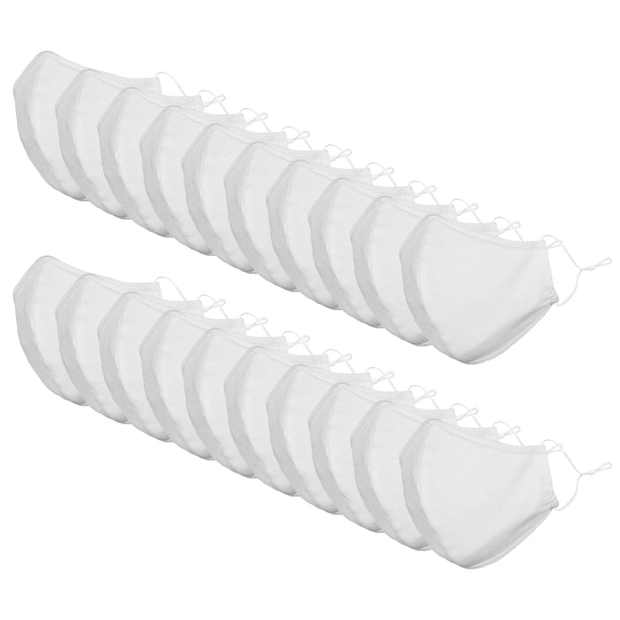 DALIX Kids Cotton Face Mask Reuseable Washable Made in USA - XXS-XS Size (20-Pack)