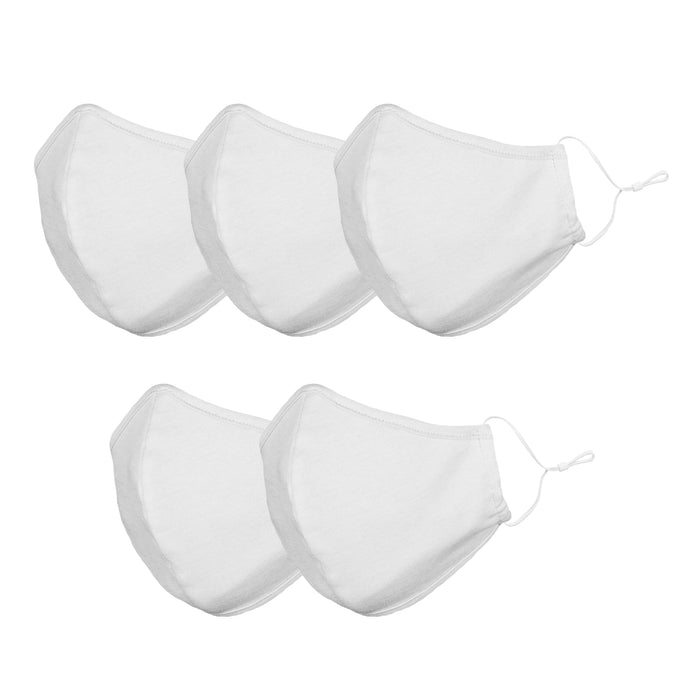 Dalix Kids Cotton Face Mask Reuseable Washable Made in USA - XXS-XS Size 5 Pack