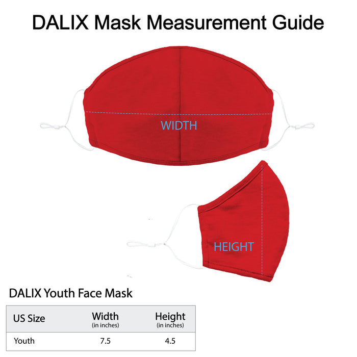DALIX Kids Cotton Face Mask Reuseable Washable Made in USA - XXS-XS Size 10 Pack