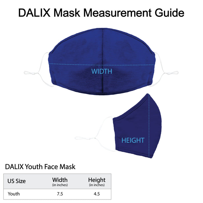 DALIX Kids Cotton Face Mask Reuseable Washable Made in USA - XXS-XS Size 10 Pack