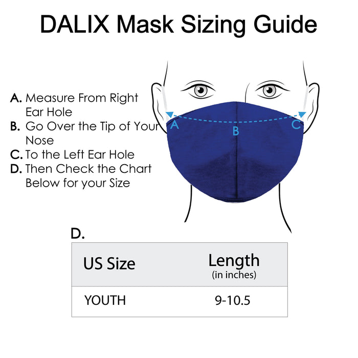 DALIX Kids Cotton Face Mask Reuseable Washable Made in USA - XXS-XS Size (20-Pack)