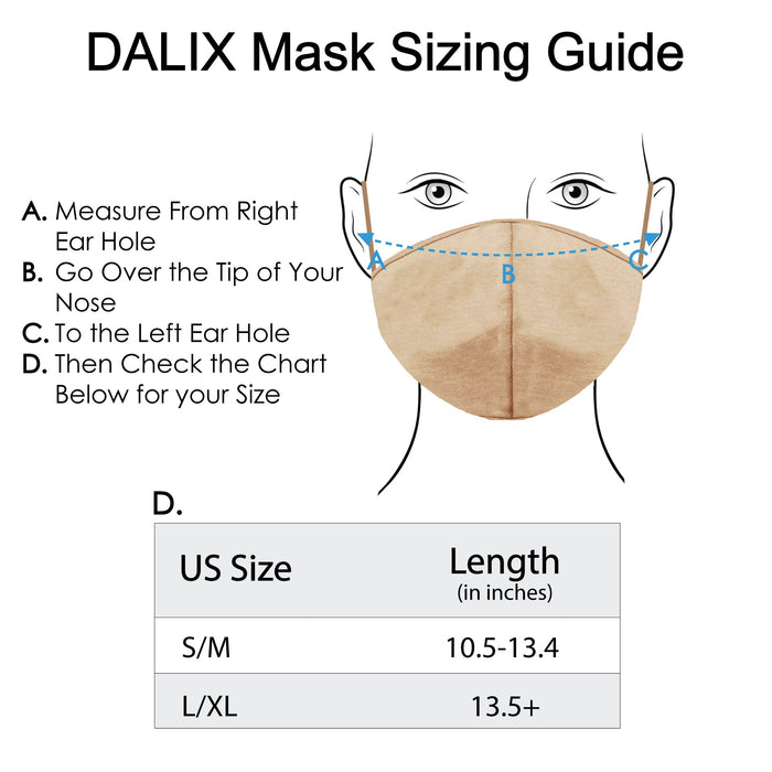 Dalix Skin Tone Cloth Face Mask 3 Layer Filter Pocket Nose Piece