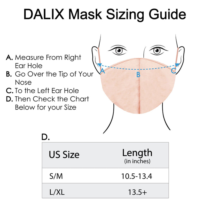 Dalix Skin Tone Cloth Face Mask 3 Layer Filter Pocket Nose Piece (3-Pack)