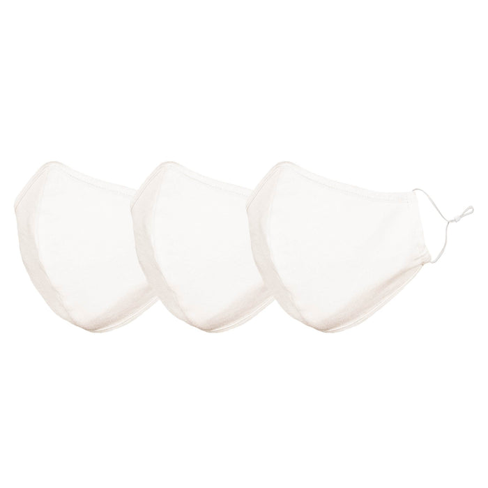 Dalix Skin Tone Cloth Face Mask 3 Layer Filter Pocket Nose Piece (3-Pack)