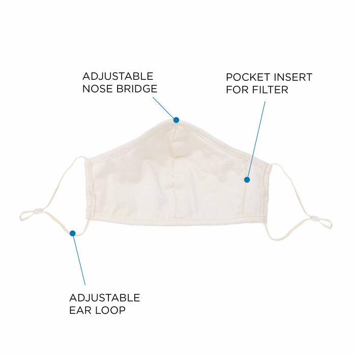 Dalix Skin Tone Cloth Face Mask 3 Layer Filter Pocket Nose Piece (3-Pack)