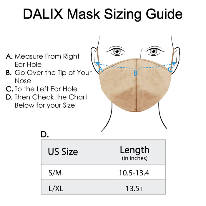 Dalix Skin Tone Cloth Face Mask 3 Layer Filter Pocket Nose Piece (3-Pack)