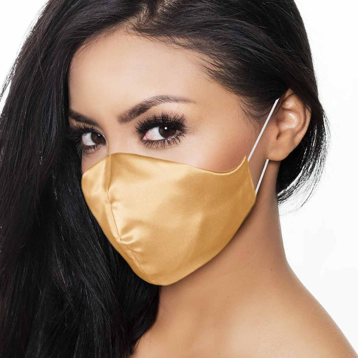 Dalix Exclusive Charmeuse Satin 3 Layer Face Mask Made in USA