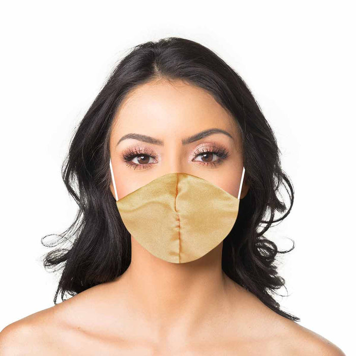 Dalix Exclusive Charmeuse Satin 3 Layer Face Mask Made in USA