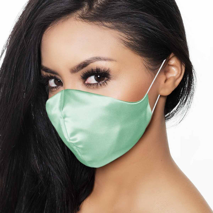 Dalix Exclusive Charmeuse Satin 3 Layer Face Mask Made in USA