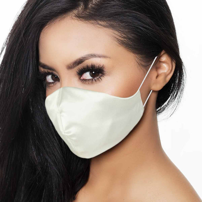 Dalix Exclusive Charmeuse Satin 3 Layer Face Mask Made in USA