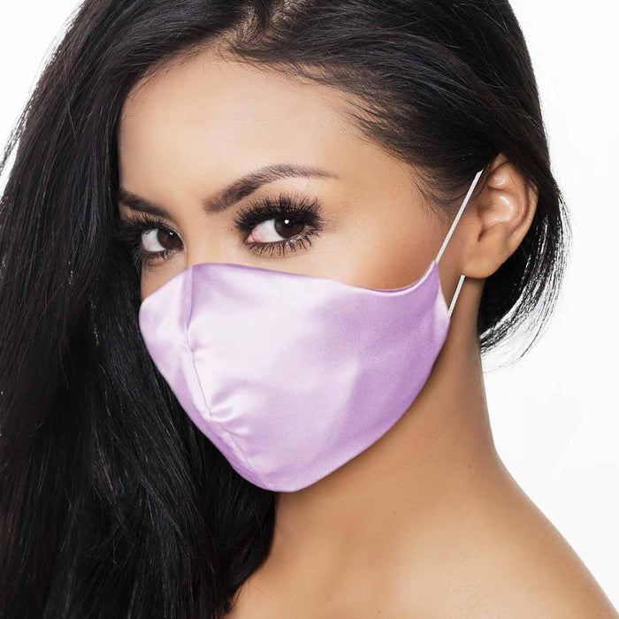 Dalix Exclusive Charmeuse Satin 3 Layer Face Mask Made in USA