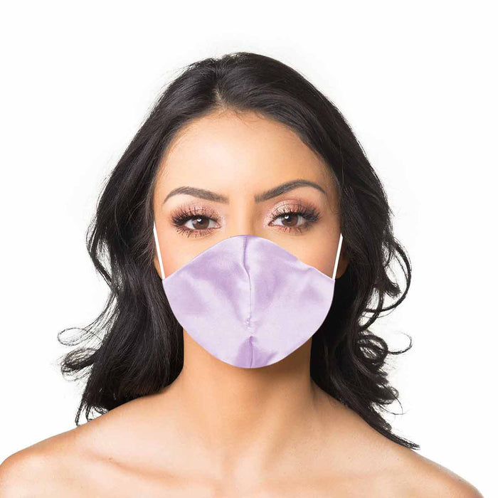 Dalix Exclusive Charmeuse Satin 3 Layer Face Mask Made in USA