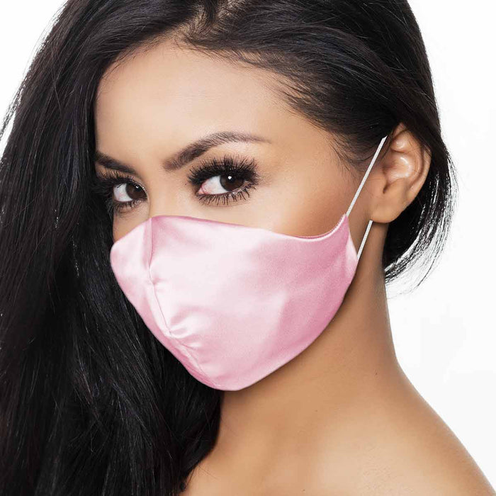 Dalix Exclusive Charmeuse Satin 3 Layer Face Mask Made in USA