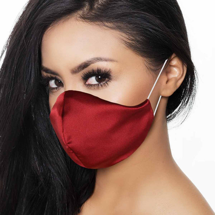 Dalix Exclusive Charmeuse Satin 3 Layer Face Mask Made in USA