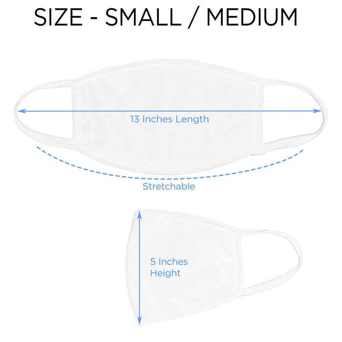 DALIX 5 Pack Premium Cotton Mask Reuseable Washable Made in USA (Black, White)