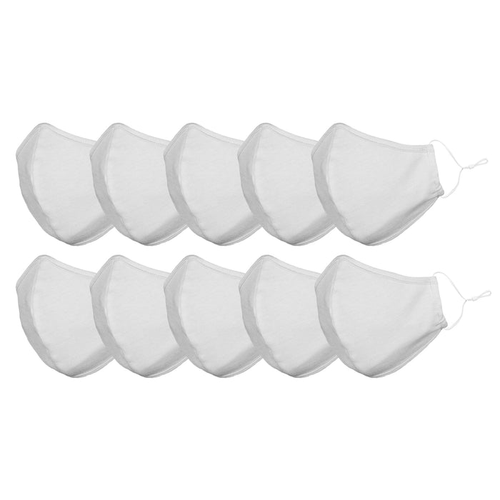 DALIX Cloth Face Mask Reuseable Washable Made in USA - S-M, L-XL Size (10 Pack)