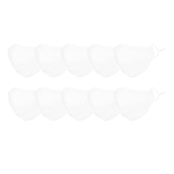DALIX Cloth Face Mask Reuseable Washable Made in USA - S-M, L-XL Size (10 Pack)