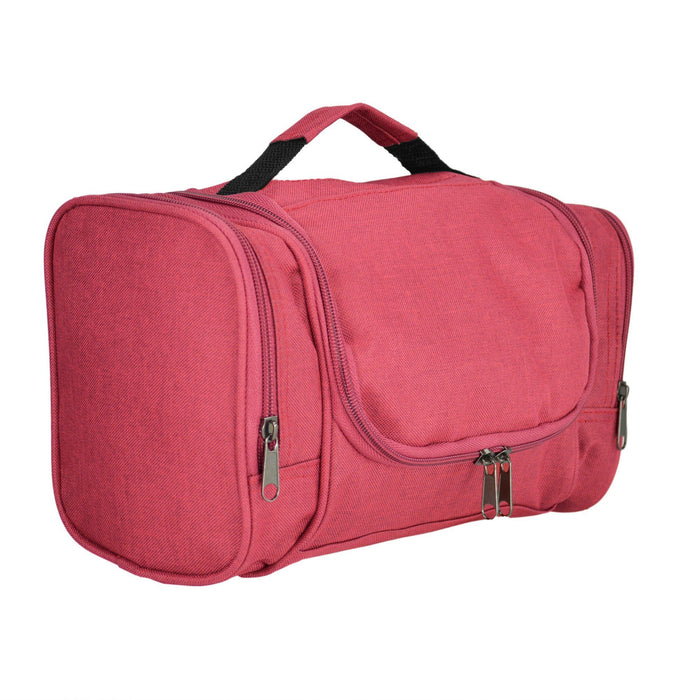 DALIX Hanging Travel Toiletry Kit Accessories Bag (8 Colors) Business DALIX Red 