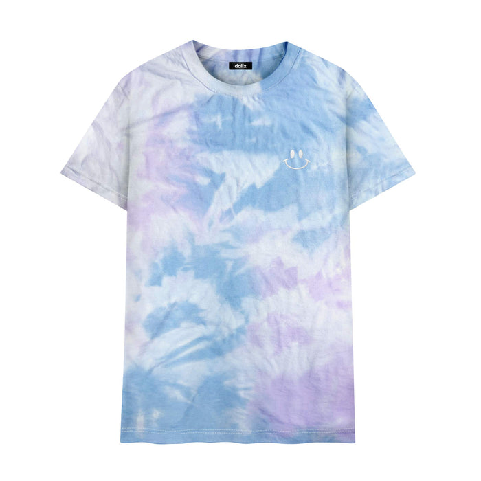 Dalix Tie Dye Smile Face Tee