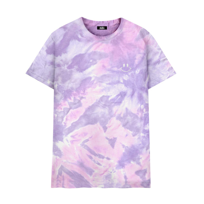 Dalix Tie Dye Smile Face Tee