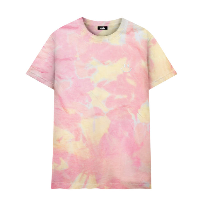Dalix Tie Dye Smile Face Tee