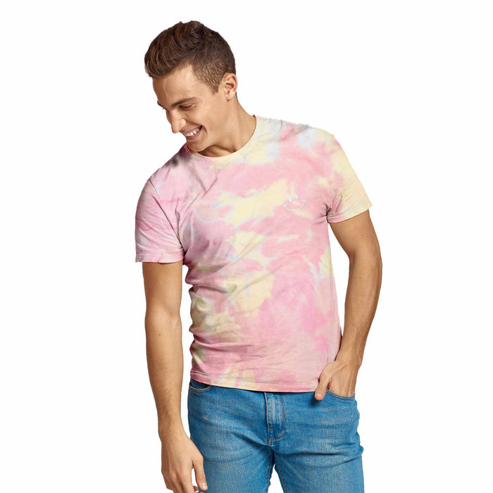 Dalix Tie Dye Smile Face Tee