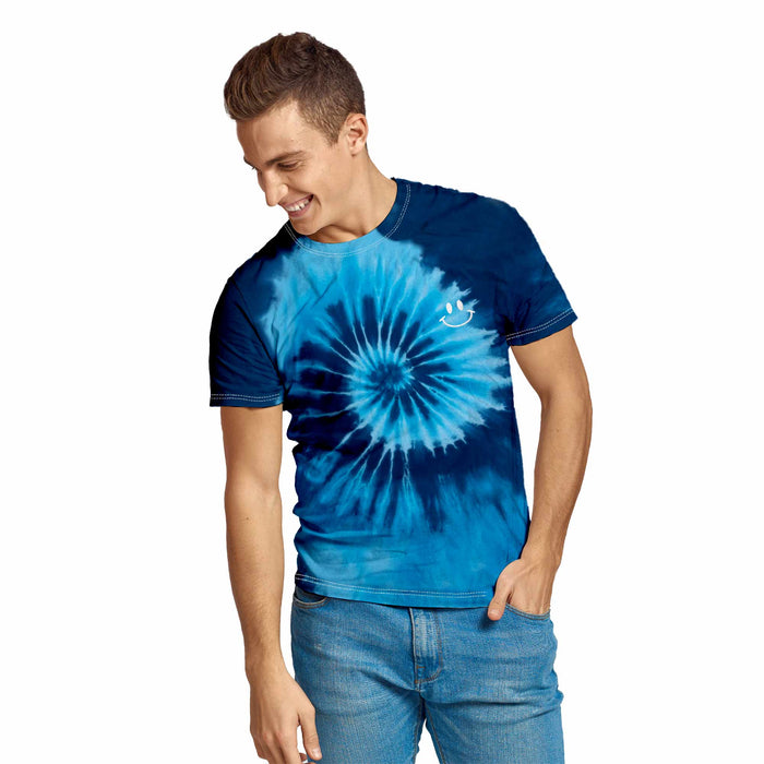 Dalix Tie Dye Smile Face Tee