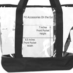 DALIX 20" Clear Handbag Shopping Tote with Small Bonus Pouch (Transparent) Shopping Totes DALIX 