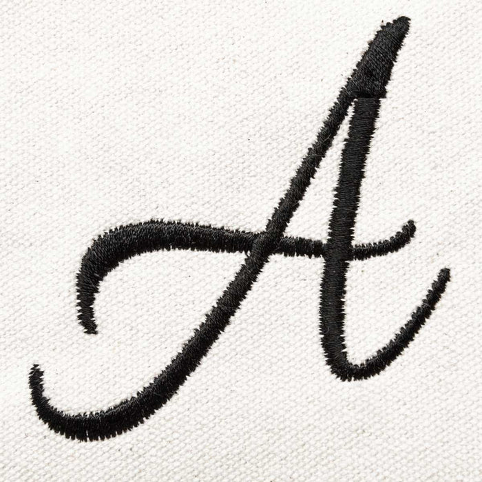 Dalix Personalized Tote Bag Monogram Black Initial