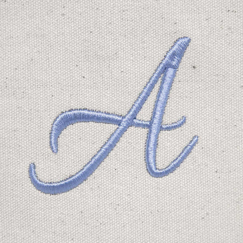 Dalix Personalized Shopping Tote Bag Monogram Initial Zippered Letter A-Z Fish