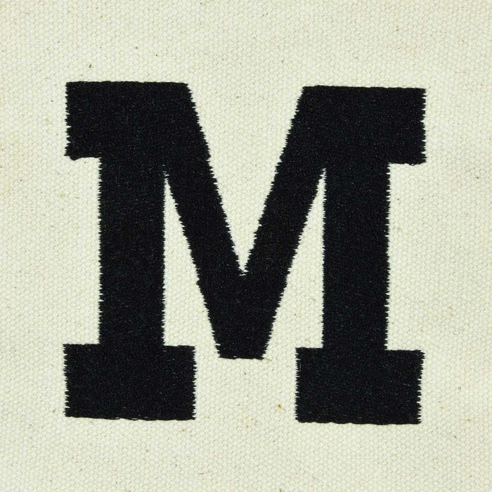 Dalix Initial Tote Bag Personalized Monogram Zippered Top Letter - M