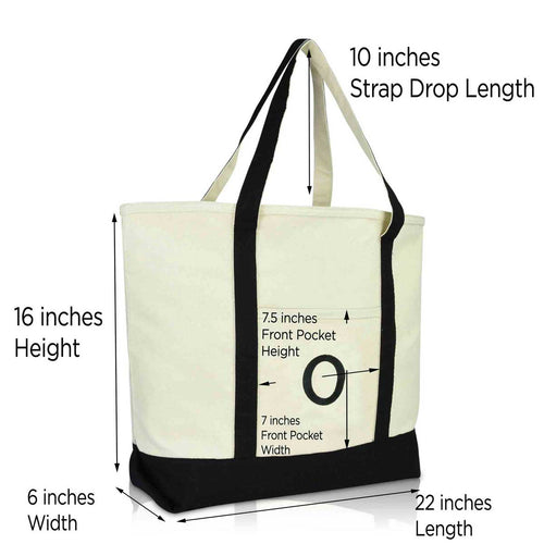 Dalix Initial Tote Bag Personalized Monogram Zippered Top Letter - O