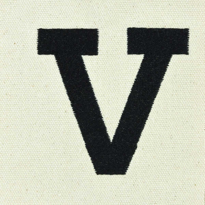 Dalix Initial Tote Bag Personalized Monogram Zippered Top Letter - V