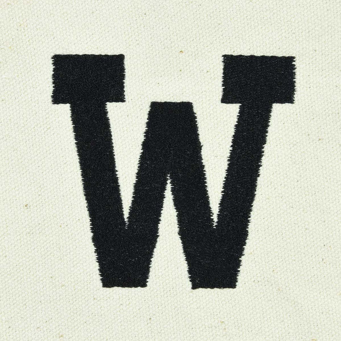 Dalix Initial Tote Bag Personalized Monogram Zippered Top Letter - W