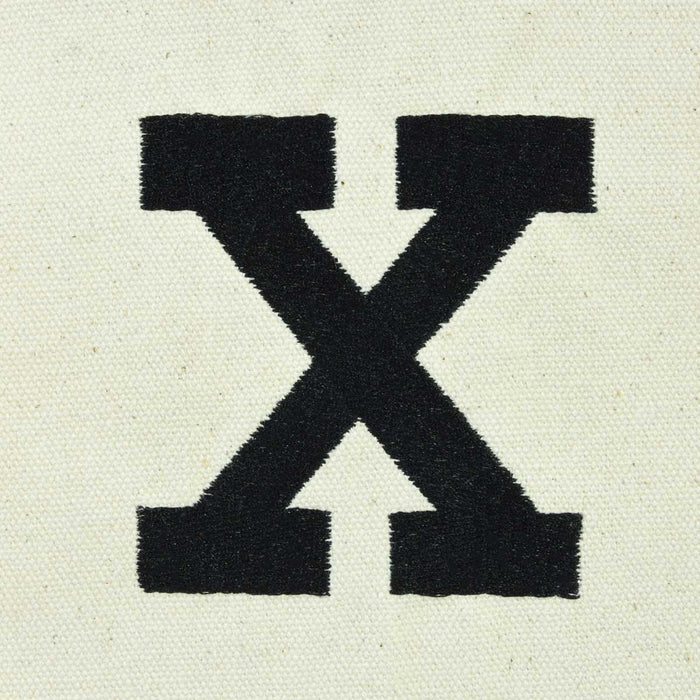 Dalix Initial Tote Bag Personalized Monogram Zippered Top Letter - X