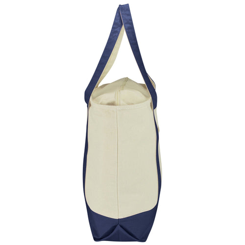 DALIX Personalized Tote Bag Monogram Navy Blue A-Z Bags DALIX 