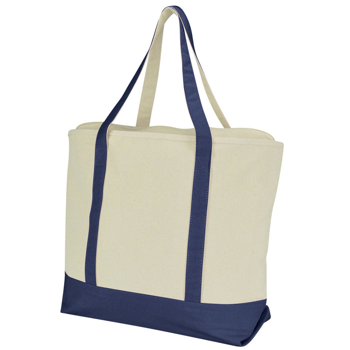 DALIX Personalized Tote Bag Monogram Navy Blue A-Z Bags DALIX 