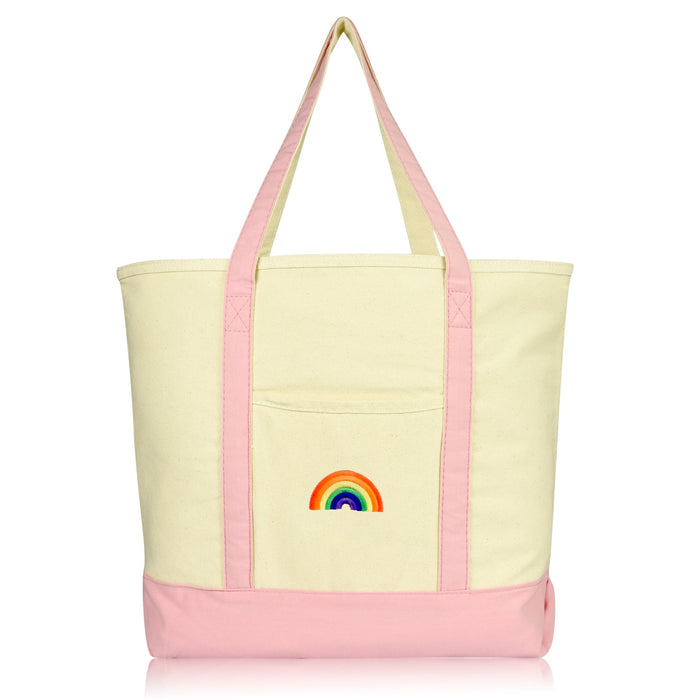 Dalix Rainbow Tote Bag