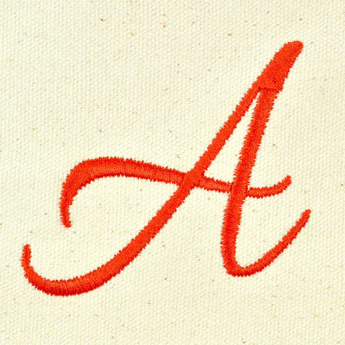 Dalix Personalized Shopping Tote Bag Monogram Red Initial Zippered Letter A-Z