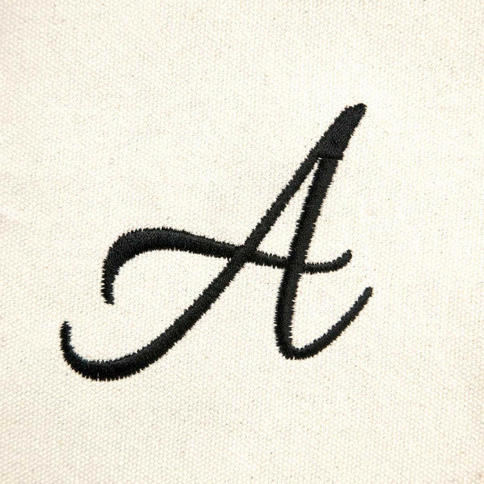 Dalix Personalized Shopping Tote Bag Monogram Initial Zippered Letter A-Z Banana