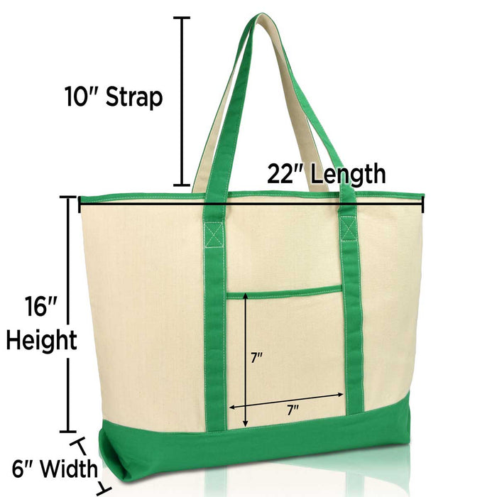 Dalix 22" Soft Canvas Tote Bag