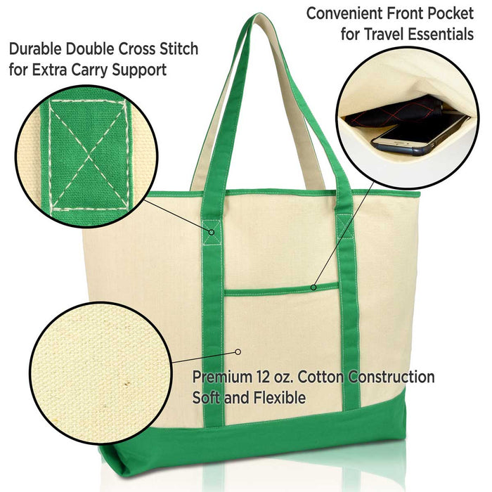 Dalix 22" Soft Canvas Tote Bag