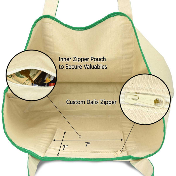 Dalix 22" Soft Canvas Tote Bag